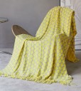 Knitted Blanket with Fringes 127 x 152 cm N973 1
