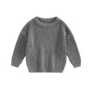 Knitted Cotton Baby Sweater with Long Sleeves for Newborns Autumn and Winter Loose Casual Top Plain Clothing for Boys and Girls 6