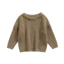 Knitted Cotton Baby Sweater with Long Sleeves for Newborns Autumn and Winter Loose Casual Top Plain Clothing for Boys 8