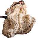 Knitted Wool Blanket 100 x 150 cm 15