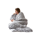 Knitted Wool Blanket 80 x 80 cm 11