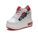 Knöchelsneaker für Damen mit Blumen J1714 5