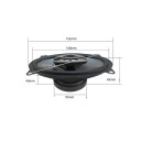 Koaxiální reproduktory 2 ks do auta 900 W 4-pásmové oválné 4 x 6 palců 10,2 x 15,2 cm Hi-Fi černé PERTORS QP-4603 pro dveřní audio do vozu 3