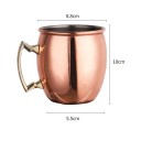 Kobberkrus med håndtag 530 ml i kobber 8,8 x 10 x 8,8 cm til servering af kolde drikke derhjemme og ved samvær 4