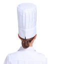 Kochmütze hoher Schnitt 29 cm Falten Baumwolle Polyester Arbeitskopfbedeckung für die Küche gastronomische Kleidung 7