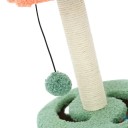 Kočičí škrabadlo s růžovou květinou a dráhou s míčky 25 x 25 x 35,5 cm sisalový sloupek se závěsnými hračkami pro kočky do bytu 2