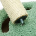 Kočičí škrabadlo s růžovou květinou a dráhou s míčky 25 x 25 x 35,5 cm sisalový sloupek se závěsnými hračkami pro kočky do bytu 3