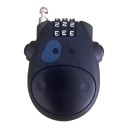 Kódový zámek s teleskopickým ocelovým lankem třímístné heslo bezpečnostní lankový zámek na zavazadla batohy a tašky 2