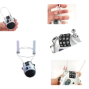 Kódový zámek s teleskopickým ocelovým lankem třímístné heslo bezpečnostní lankový zámek na zavazadla batohy a tašky 3