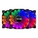 Koel RGB ventilator voor PC-behuizingen 120 x 120 x 25 mm 1300 t/min met doorzichtige bladen en Molex 4pin 12 V connector in zwarte kleur 6
