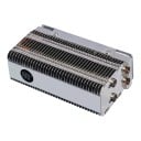 Koeler voor M.2 SSD schijf 71 x 38 x 23 mm met digitale temperatuurdisplay en dubbele koperen buis in zilveren kleur voor NVMe en NGFF 3