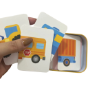 Kognitive Kinderkarten mit Verkehrsmitteln Eisenbox Illustrierte Karten für Kleinkinder Gedächtnis- und Wortschatzentwicklung 3