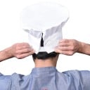 Køkkenchef hat klassisk høj snit med folder polyester bomuld arbejds hovedbeklædning til køkken gastronomisk tøj 8