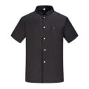 Koksblouse korte mouw staander knopen zak polyester werkkleding voor de keuken gastronomische kleding 2