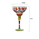 Koktejlová sklenica Margarita 270 ml farebné zdobené sklo priemer 11 cm výška 18 cm sklenica na koktejly margarita alebo miešané nápoje 2