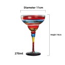 Koktejlová sklenice Margarita 270 ml barevné sklo průměr 11 cm výška 18 cm sklenice na koktejly margarita nebo míchané drinky 2