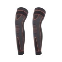 Kolenní bandáž sada 2 kusů elastický kompresní dlouhý návlek na celou nohu protiskluzový se zpevněním čéšky 3D pletení na běh a sport 1