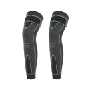 Kolenní bandáž sada 2 kusů elastický kompresní dlouhý návlek na celou nohu protiskluzový se zpevněním čéšky 3D pletení na běh a sport 3