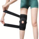 Kolenní ortéza nastavitelná se stabilizátory a klouby obvod 55 až 61 cm velikost XXL pro 75 až 85 kg silikonová opora čéšky černá na sport 5
