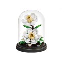 Kollektions-Mikro-Bausatz Kamélie 85 x 85 x 106 mm 174 Teile Blumenmodell im Blumentopf in transparenter Box Elegante Wohnkultur und kreatives Geschenk 1