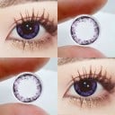 Kolorowe soczewki kontaktowe dioptrie -2.00 z geometrycznym wzorem średnica 14.4 mm miękkie soczewki do cosplayu i zmiany wyglądu oczu 1