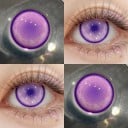 Kolorowe soczewki kontaktowe niebieskie i fioletowe miękkie hydrożelowe efekt anime pełne krycie średnica 14.5 mm 6-miesięczne 1