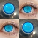 Kolorowe soczewki kontaktowe niebieskie i fioletowe miękkie hydrożelowe efekt anime pełne krycie średnica 14.5 mm 6-miesięczne 2