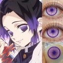 Kolorowe soczewki kontaktowe niebieskie i fioletowe miękkie hydrożelowe efekt anime pełne krycie średnica 14.5 mm 6-miesięczne 3