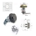 Kombinációs bütykös zár szekrényhez 30 mm 3 számjegyű kód kulcs nélkül bútorokhoz, postaládákhoz és ajtókhoz 1–25 mm vastagságú 3