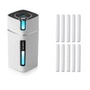 Kompakter USB Aroma Diffusor mit Beleuchtung zur Beduftung des Raumes Wassertank 300 ml Betrieb bis zu 10 Stunden Leistung 3 W Maße 7 x 12