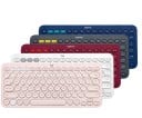Kompaktní bezdrátová bluetooth klávesnice s kulatými klávesami Dosah až 10 m Napájení 2x AAA Plastové tělo 27,9 x 12,4 x 1,6 cm 6