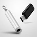 Kompaktowy adapter USB-C na 3,5 mm jack bez kabla do podłączenia przewodowych słuchawek do telefonu lub tabletu Bezpośrednie podłączenie 4