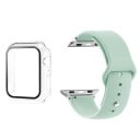 Kompletná ochranná sada pre Apple Watch 40 mm Series 6/5/4/SE – 9H tvrdené sklo na displej, kryt s matným rámčekom a nastaviteľný 27