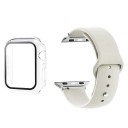 Kompletná ochranná sada pre Apple Watch 40 mm Series 6/5/4/SE – 9H tvrdené sklo na displej, kryt s matným rámčekom a nastaviteľný remienok 22