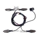 Komplettes LED-Blinkerset für E-Bikes 48 V und 60 V 4 Stück Dynamisches Blinken Blinkerschalter am Lenker Halterung 32 mm Verkabelung IPX5 1