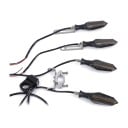 Komplettes LED-Blinkerset für E-Bikes 48 V und 60 V 4 Stück Dynamisches Blinken Blinkerschalter am Lenker Halterung 32 mm Verkabelung IPX5 2
