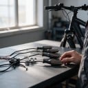 Komplettes LED-Blinkerset für E-Bikes 48 V und 60 V 4 Stück Dynamisches Blinken Blinkerschalter am Lenker Halterung 32 mm Verkabelung IPX5 5