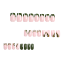 Komplettset künstlicher Nägel 24 Stück Selbstklebende Nageltips für die Maniküre zu Hause Quadratische Form für einen gepflegten Look 3