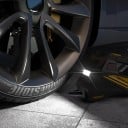 Kompresor do auta 12 V Prenosná elektrická pumpa na pneumatiky S displejom LED svetlom a káblom 3 m Čierno-žltý Na auto motorku i bicykel 2