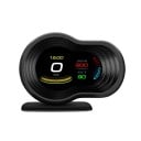 Komputer pokładowy OBD2 HUD F9 Cyfrowy prędkościomierz Wyświetlacz LCD 12,2 x 9 cm 9 trybów wyświetlania Temperatura Zużycie paliwa Napięcie Alarm 6