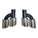 Koncovky výfuku dvojité šikmo seříznuté, pár levá a pravá, vstup 56 mm, výstup 2× 89 mm, svařovaná konstrukce, zadní výfuk pro tuning auta 2