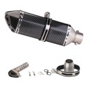 Koncový tlumič výfuku na motorku 370 mm Univerzální Slip-on 51 mm S DB killerem Karbonový vzhled koncovky Pro motocykly 1