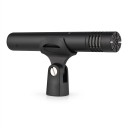 Kondenzátorový mikrofon 14,5 x 2,2 cm membránový kardioidní s XLR konektorem odolný vůči vlhkosti černý pro studiové nahrávání 5
