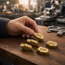 Koneistustyökalut SP300 NC3030 10 kpl Upotustyökalut ja upotustyökalut Karametalliset Kultaiset Vaihtoterät metallin työstämiseen 6