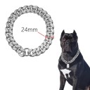 Könnyű kutyanyakörv ABS műanyagból gyémántberakással Luxus lánc design Fém hatás Tartós és stílusos kiegészítő háziállatok számára Kerület 40 cm 3