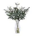 Konstgjord gren med olivgröna blad 77 cm Konstgjorda växter med julfrukter Dekorativ gren för hem- och bröllopsdekoration 2