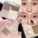 Konturpallette Bronzer und Highlighter Kosmetikset für das Konturieren des Gesichts Betonung der Wangenknochen und Modellierung der Haut 4