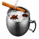 Koperen mok met gesmeed oppervlak en handvat 530 ml van koper 8,8 x 10 x 8,8 cm voor het serveren van dranken thuis en bij bijeenkomsten 11