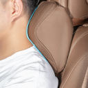 Kopfstütze für das Auto aus Memory-Schaum und Kunstleder 24 x 21 x 14 cm Ergonomische Nackenstütze Kissen für komfortables Reisen 3