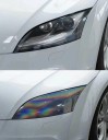 Koplampfolie 30x100 cm met honingraatpatroon Regenboogeffect Lichtzwart Donkerzwart Transparant 6